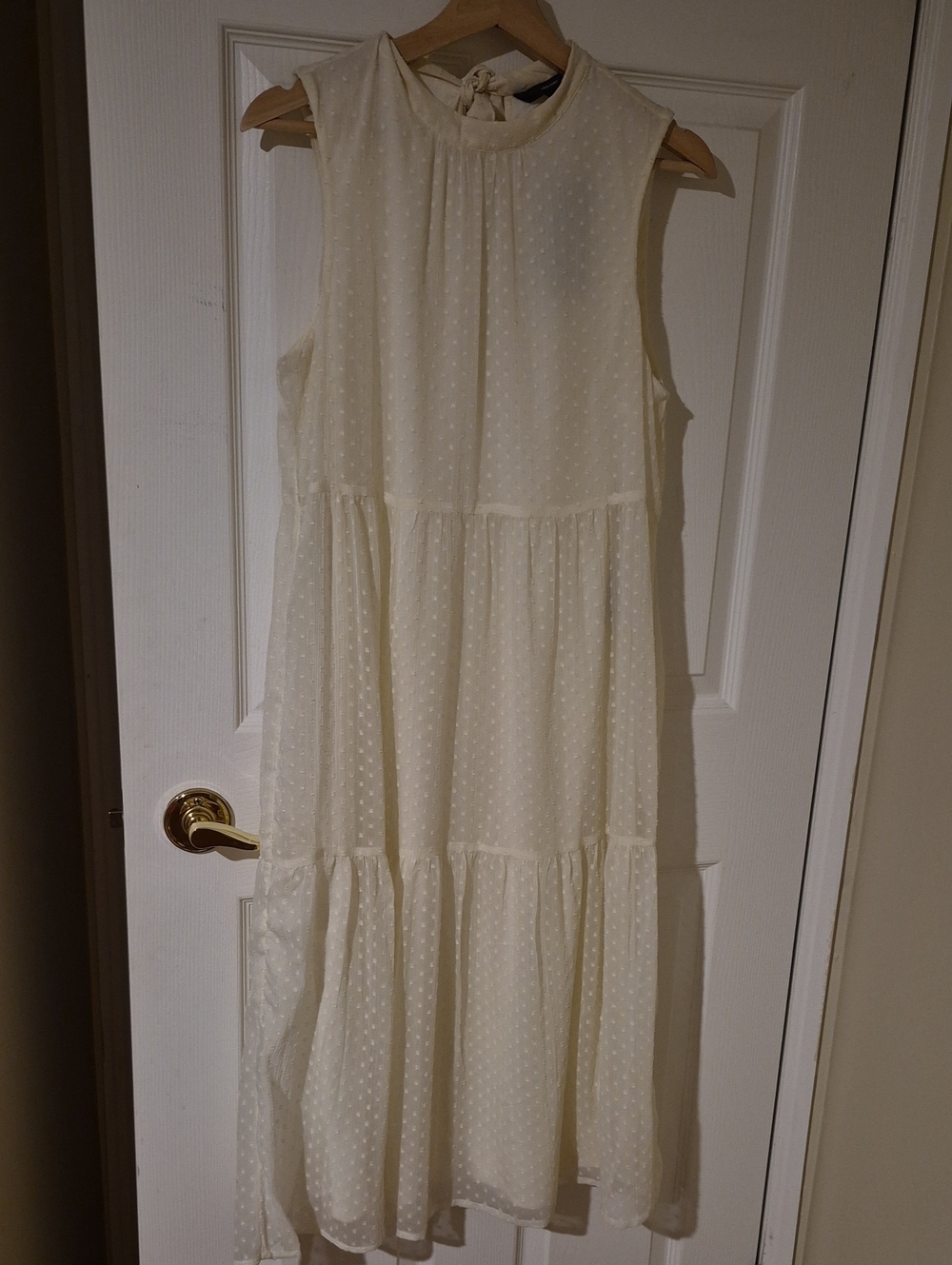 NWT! Vero Moda VMDAMLA Swiss Dot Tiered Midi Dress - Large - New With Tags